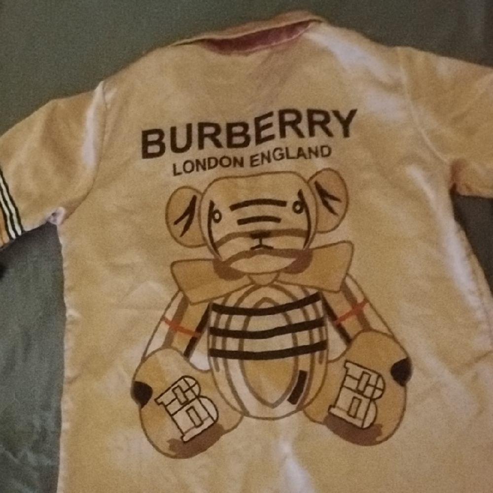 Burberry Kids Cream Teddy Bear Tee